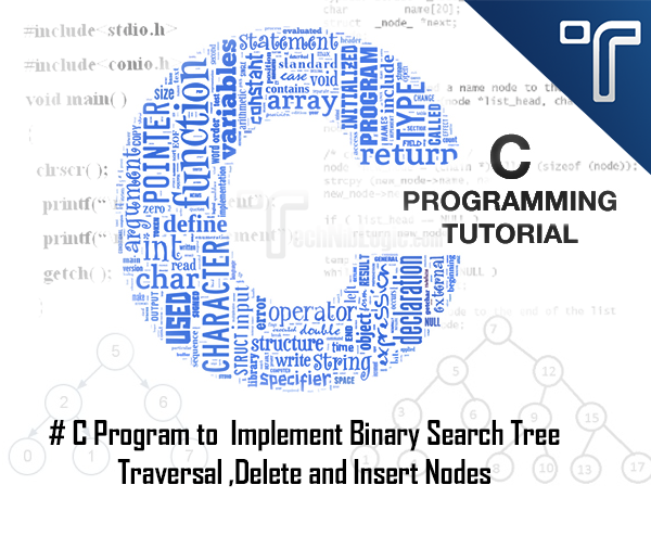 binary search tree insertion c program
