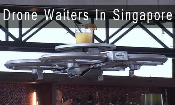 drones as waiters in singapore