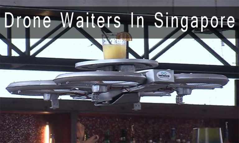 Drones Serving in Singapore Restaurants as Waiters