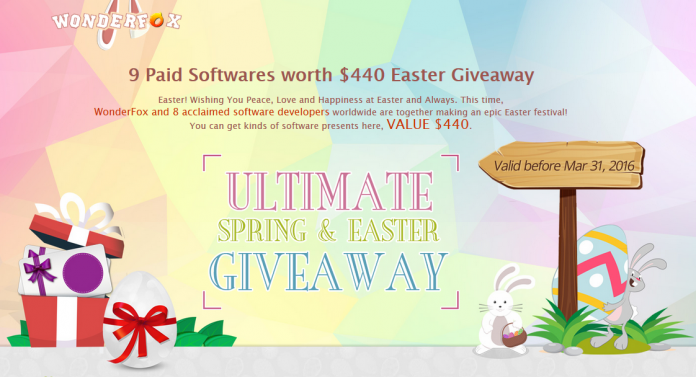 9 Paid Softwares worth $440 Easter Giveaway by WonderFox