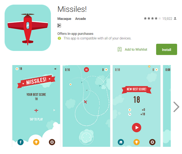 Missiles - android game