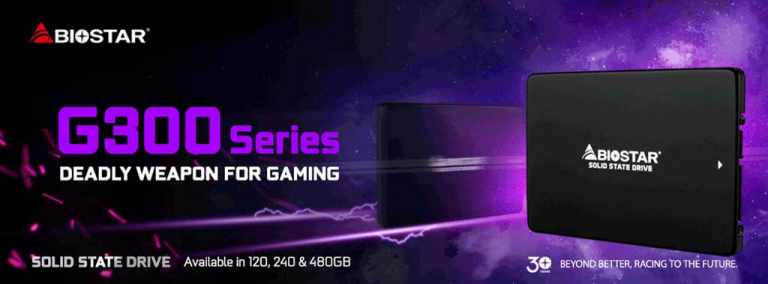 BIOSTAR G300 Series SSD – High-performance storage designed for Extreme Gaming