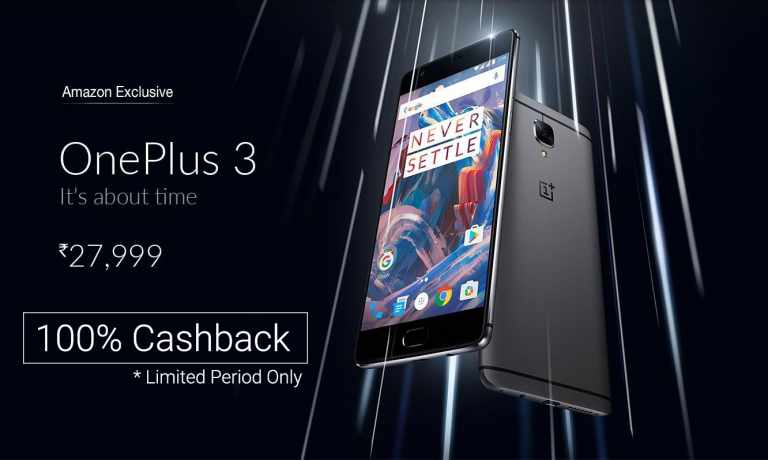 Here’s how to get 100% cashback on OnePlus 3