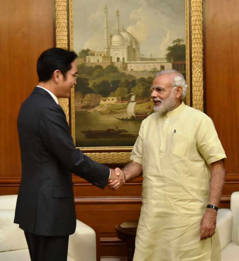 samsung-chairman-meet-pm-modi-for-make-in-india