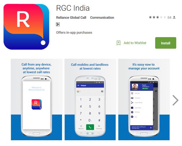 Reliance Global Call launches International calling app