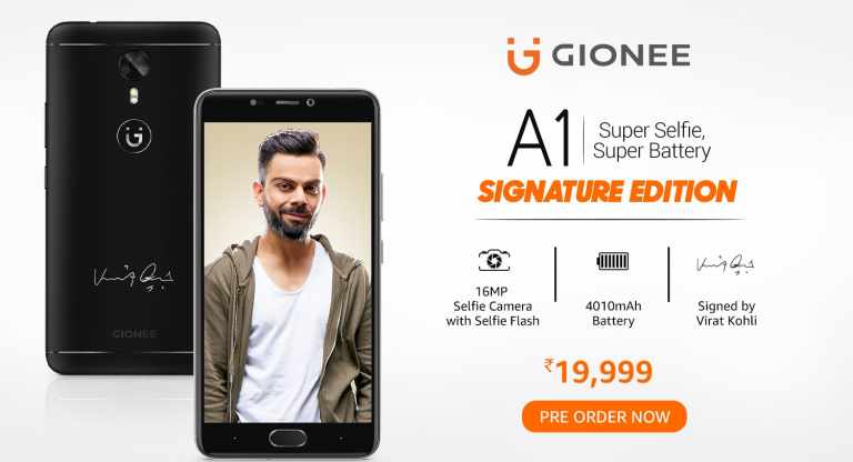 Gionee A1 Virat Kohli Signature Edition Launched For Rs 19,999