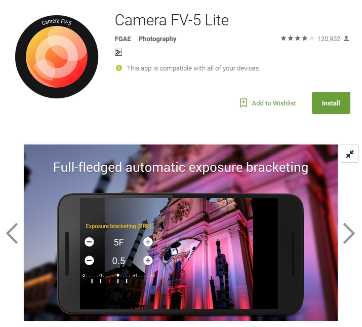 Camera app Camera FV5 lite