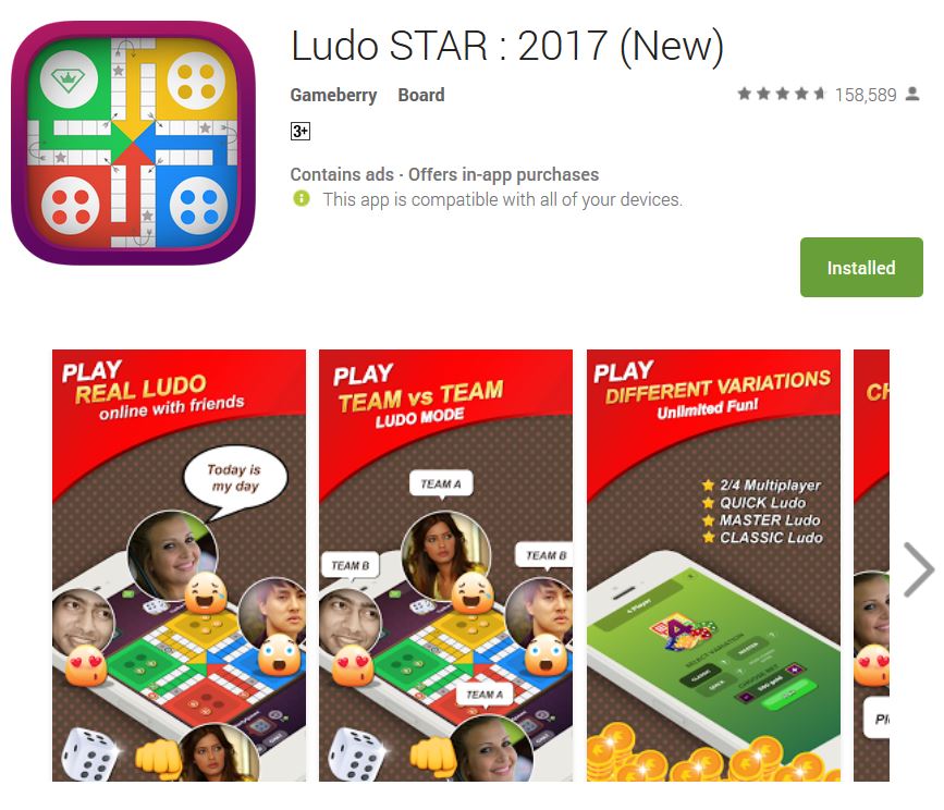 ludo star 2017 android game