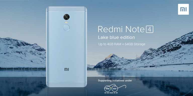 Xiaomi Redmi Note 4 Lake Blue Color on Sale