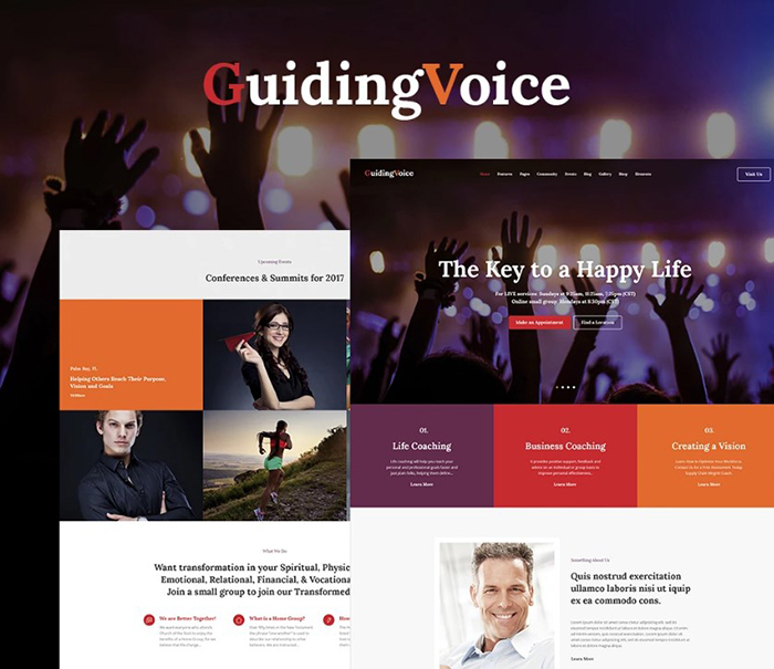 Strikingly-colored Selection of 15 Best Parallax WordPress Themes