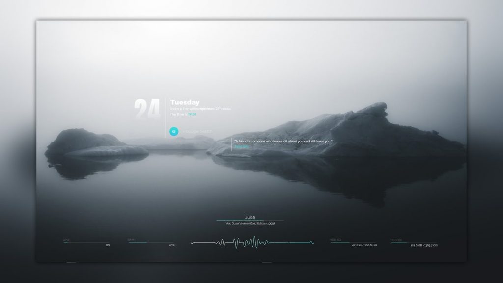 rainmeter skins windows 10 minimal