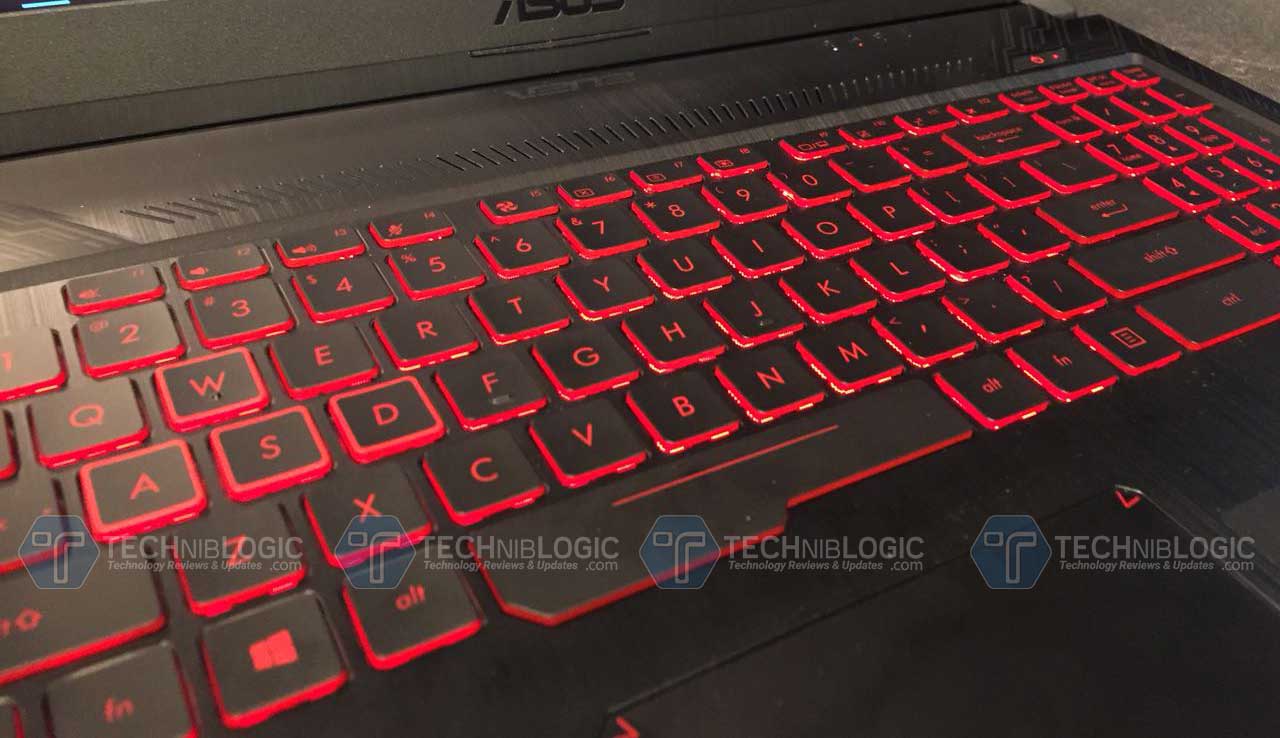 Asus TUF FX504 Keyboard and touchpad