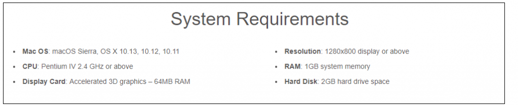 FonePaw MacMaster System requirement
