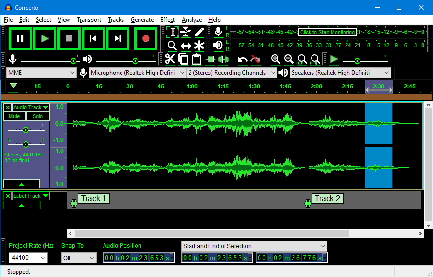 audacity record computer audio