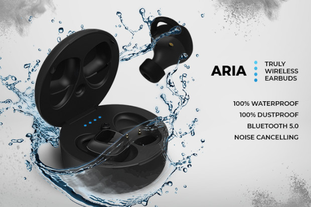 ARIA Waterproof Earbuds: Bluetooth 5 & 32h Battery