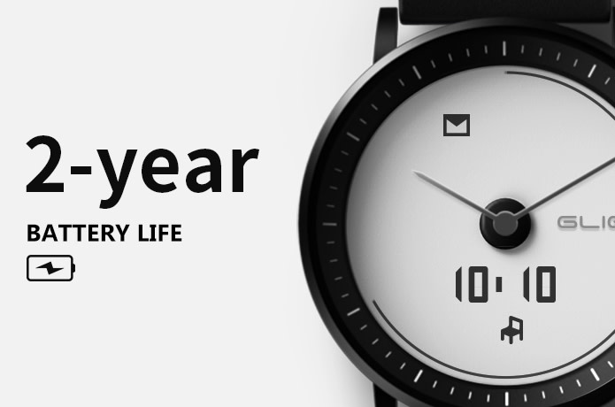 GLIGO E-Ink Smartwatch with 2-year Battery Life