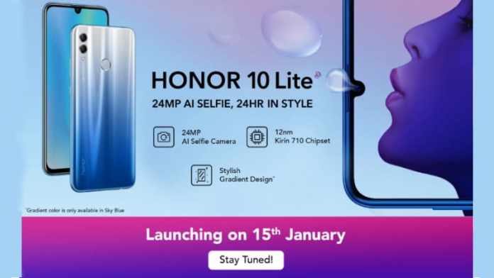 Honor 10 Lite India Launch to Held on January 15