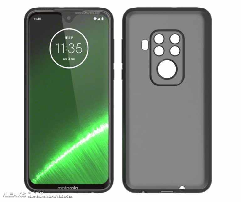 Motorola One Pro Render Shows Four Camera and Waterdrop Notch