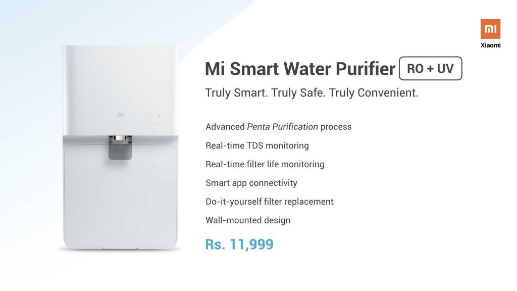Xiaomi Mi Smart Water Purifier (RO + UV)