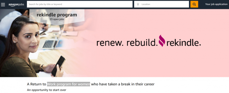 Amazon India launches ‘rekindle’ 2.0 : Best Work program for Women
