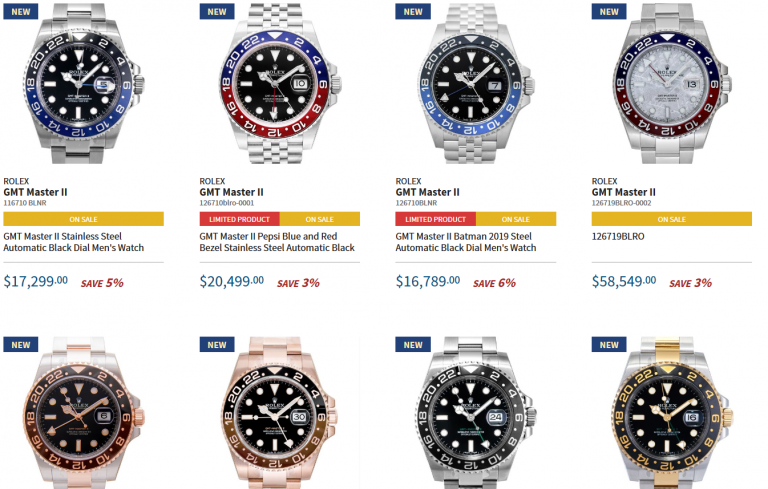 The Rolex GMT Master II Watch Models Online Collection