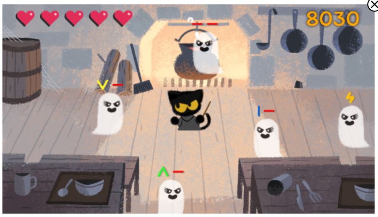 Halloween Doodle by Google Popular Google doodle games