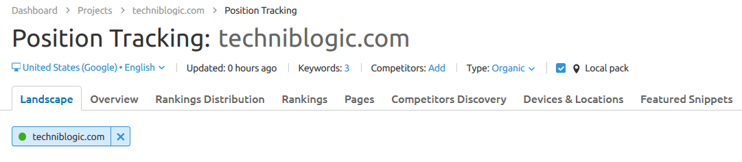techniblogic com - Position Tracking menu