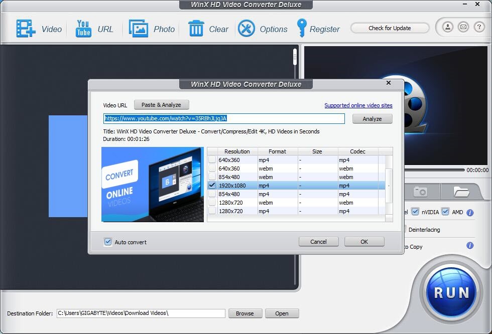 WinX Video Converter – Free Convert, Download & Compress Video on Windows 10 2