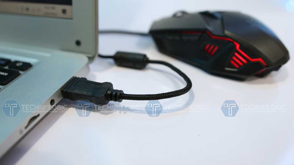 Amkette EvoFox Shadow Gaming Mouse Braided Cable