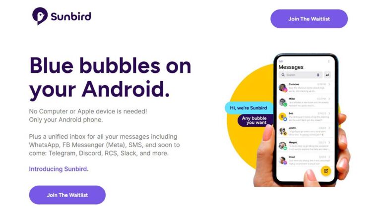Sunbird App Brings Android iMessage Unified Messaging to India