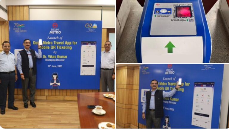 DMRC TRAVEL app for Mobile QR Ticketing