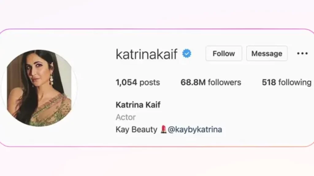 Top 8 Indians With Highest Followers On Instagram Revealed! 8 Katrina Kaif