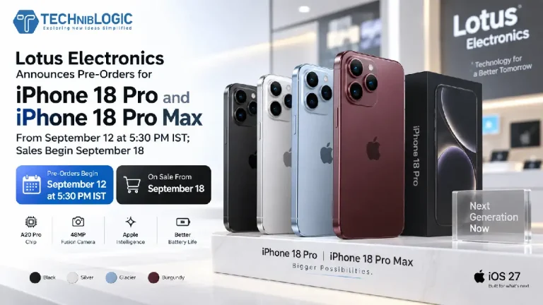 Apple iPhone 18 Pro Series Lands at Lotus Electronics: Pre-Orders, India Pricing, and Everything You Need to Know
